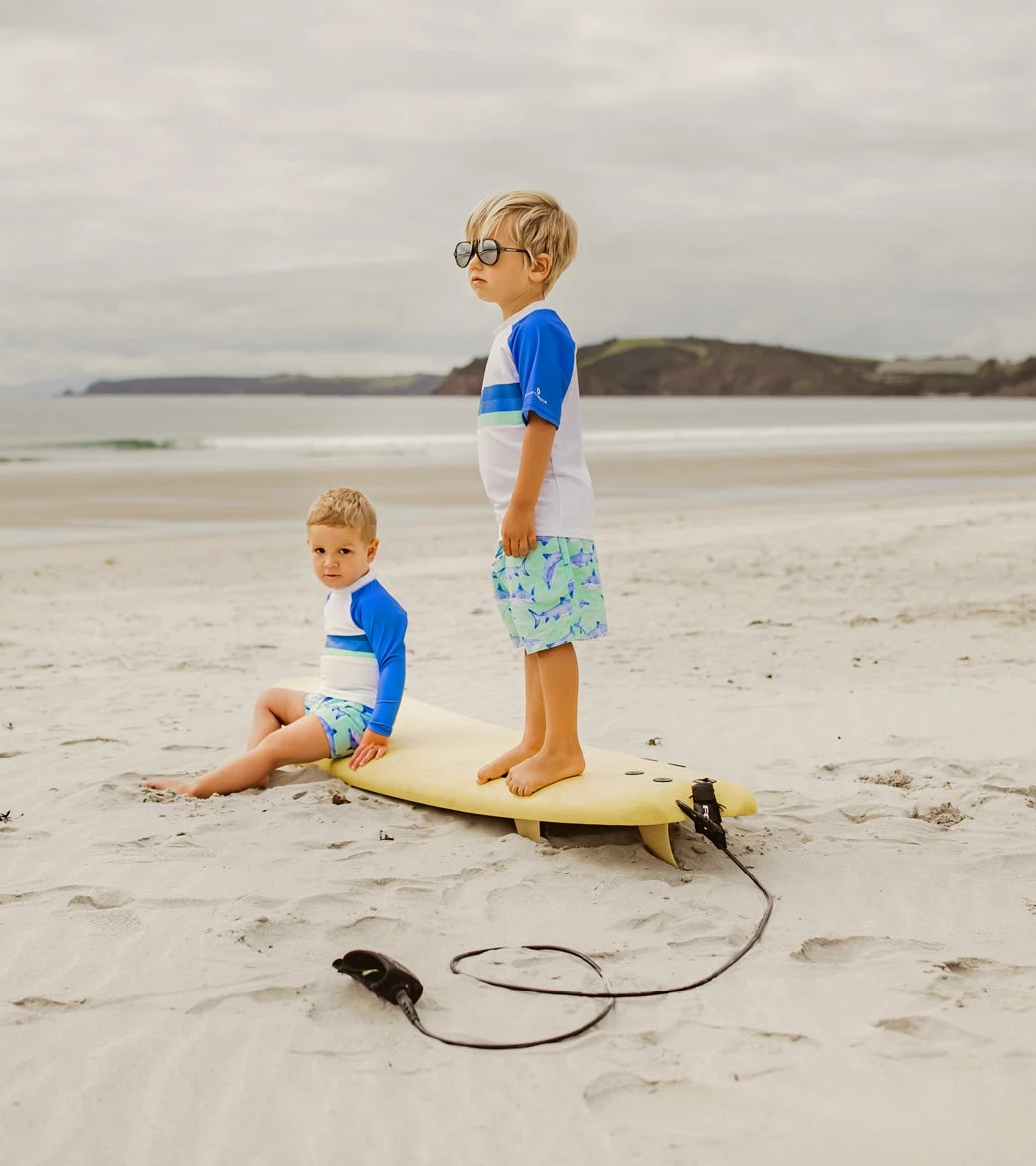 Boys' Minty Shark Volley Board Short (Toddler, Little Kid, Big Kid) 4 Boys' Minty Shark Volley Board Short (Toddler, Little Kid, Big Kid) - Image 3