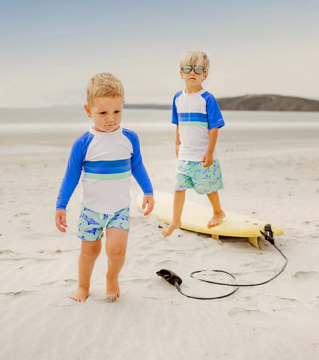 Boys' Minty Shark Volley Board Short (Toddler, Little Kid, Big Kid) 5 Boys' Minty Shark Volley Board Short (Toddler, Little Kid, Big Kid) - Image 4