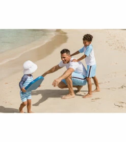 Boys' Blue Retro Stripe Volley Board Short (Toddler, Little Kid, Big Kid) -TYR Sales 7217022533800 blue 5a