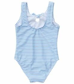 Girls' Powder Blue Sustainable Stripe Bow Swimsuit (Baby, Toddler) 11 Girls' Powder Blue Sustainable Stripe Bow Swimsuit (Baby, Toddler) -TYR Sales 7217023582376 blue 2a