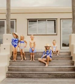 Girls' Powder Blue Sustainable Stripe Bow Swimsuit (Baby, Toddler) 15 Girls' Powder Blue Sustainable Stripe Bow Swimsuit (Baby, Toddler) -TYR Sales 7217023582376 blue 6a