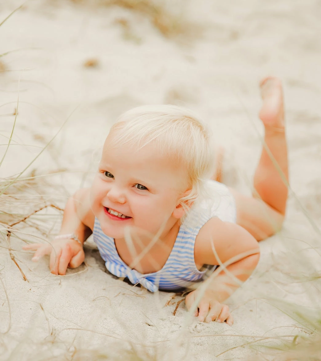 Girls' Powder Blue Sustainable Stripe Bow Swimsuit (Baby, Toddler) 9 Girls' Powder Blue Sustainable Stripe Bow Swimsuit (Baby, Toddler) - Image 7