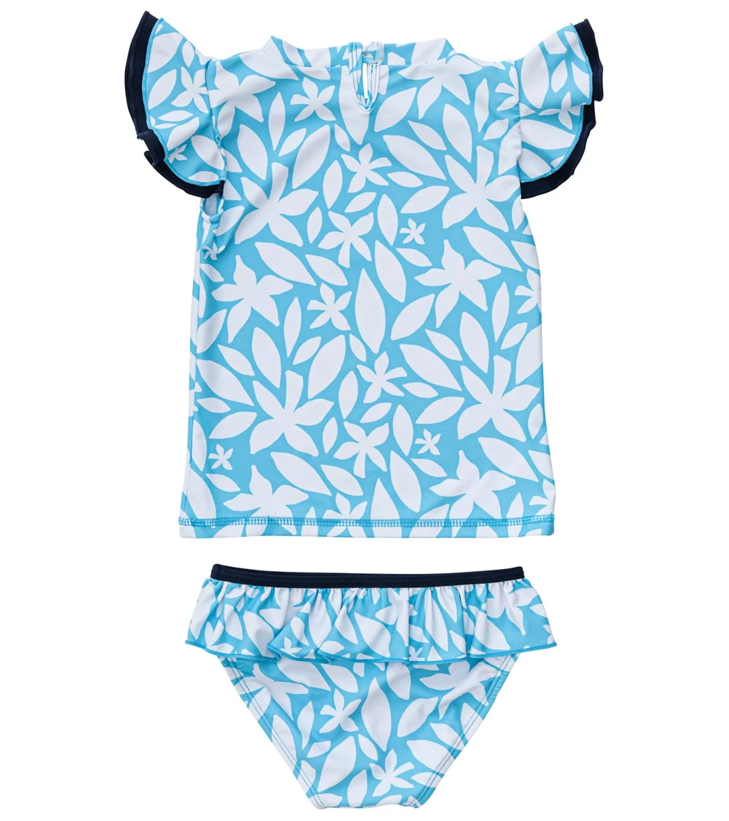 Girls' Aqua Bloom Sustainable SS Ruffle Set (Baby, Toddler, Little Kid) 4 Girls' Aqua Bloom Sustainable SS Ruffle Set (Baby, Toddler, Little Kid) - Image 2