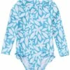 Girls' Aqua Bloom Sustainable LS Surf Suit (Baby, Toddler, Little Kid, Big Kid) 2 Girls' Aqua Bloom Sustainable LS Surf Suit (Baby, Toddler, Little Kid, Big Kid) -TYR Sales 7217025908904 blue 1a