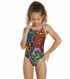 Sporti X Tyler Wallach Limited Edition Rainbow Rave Thin Strap One Piece Swimsuit Youth (22-28)