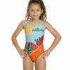 Sporti X ALILscribble Limited Edition Polka Dot Desert Thin Strap One Piece Swimsuit Youth (22-28) -TYR Sales 7326811750568 multi 1a