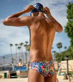 Sporti X Damian Orellana Limited Edition Laguna Brief Swimsuit -TYR Sales 7390744838312 multi 2a