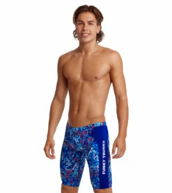 Funky Trunks Men's Mr Squiggle Jammer Swimsuit -TYR Sales 7394939207848 mrsquiggle 4a