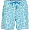 Men's Leafy Floral Swim Trunks -TYR Sales 7403409473704 babyblue 1a