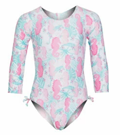 Girls' Magic Seahorse Charlie UPF 50+ Charlie Long Sleeve One Piece Swimsuit (Toddler, Little Kid)