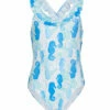 Girls' Seahorse Reef Mindy UPF 50+ One Piece Swimsuit (Baby, Toddler, Little Kid) -TYR Sales 7408494739624 seahorsereef 1a