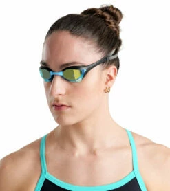 Arena Cobra Ultra Swipe Antifog Mirror Goggle -TYR Sales 7413369471144 aquablack 5a