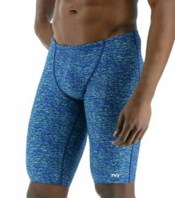 TYR Men's Lapped Jammer Swimsuit 13 TYR Men's Lapped Jammer Swimsuit -TYR Sales 7415984226472 bluegreen 4a