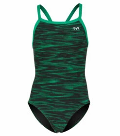 TYR Girls' Fizzy Diamondfit One Piece Swimsuit