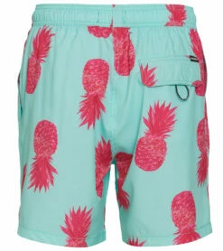 Men's 17" Pina Colada Printed Swim Trunks 5 Men's 17" Pina Colada Printed Swim Trunks -TYR Sales 7456071483560 lime 2a