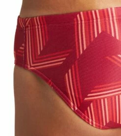Arena Men's Puzzled Brief Swimsuit -TYR Sales 7468254298280 redredmulti 4a