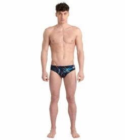 Arena Men's Allover Brief Swimsuit -TYR Sales 7468266913960 blackmulti 3a