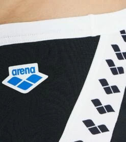 Arena Men's Icons Solid Low Waist Square Leg Swimsuit -TYR Sales 7468267962536 blackwhite 4a