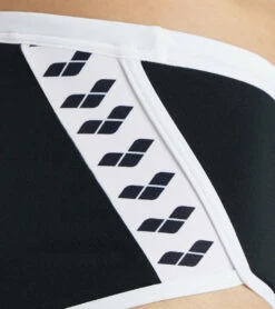 Arena Men's Icons Solid Low Waist Square Leg Swimsuit -TYR Sales 7468267962536 blackwhite 5a