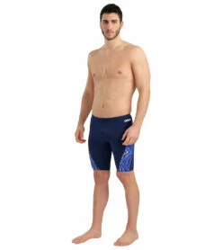 Arena Men's Marbled Jammer Swimsuit -TYR Sales 7468270846120 navynavymulti 3a