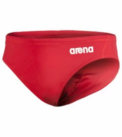 Arena Men's Solid Water Polo Brief Swimsuit -TYR Sales 7468283494568 redwhite 7a
