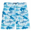 Boys' Stripe Sharks 2-Pack Swim Trunks (Big Kid) 1 Boys' Stripe Sharks 2-Pack Swim Trunks (Big Kid) -TYR Sales 7472291709096 frostblue 1a