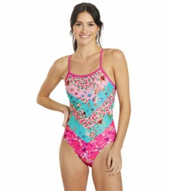Sporti X Emma Weyant Patchwork Micro Back One Piece Swimsuit -TYR Sales 7474625839272 patchwork 6a
