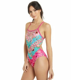 Sporti X Emma Weyant Patchwork Micro Back One Piece Swimsuit -TYR Sales 7474625839272 patchwork 9a