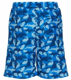 Boys' Camo Shark Swim Trunks (Little Kid, Big Kid) -TYR Sales 7484313206952 blue 2a
