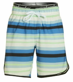 Men's Blue Stripe Swim Trunks