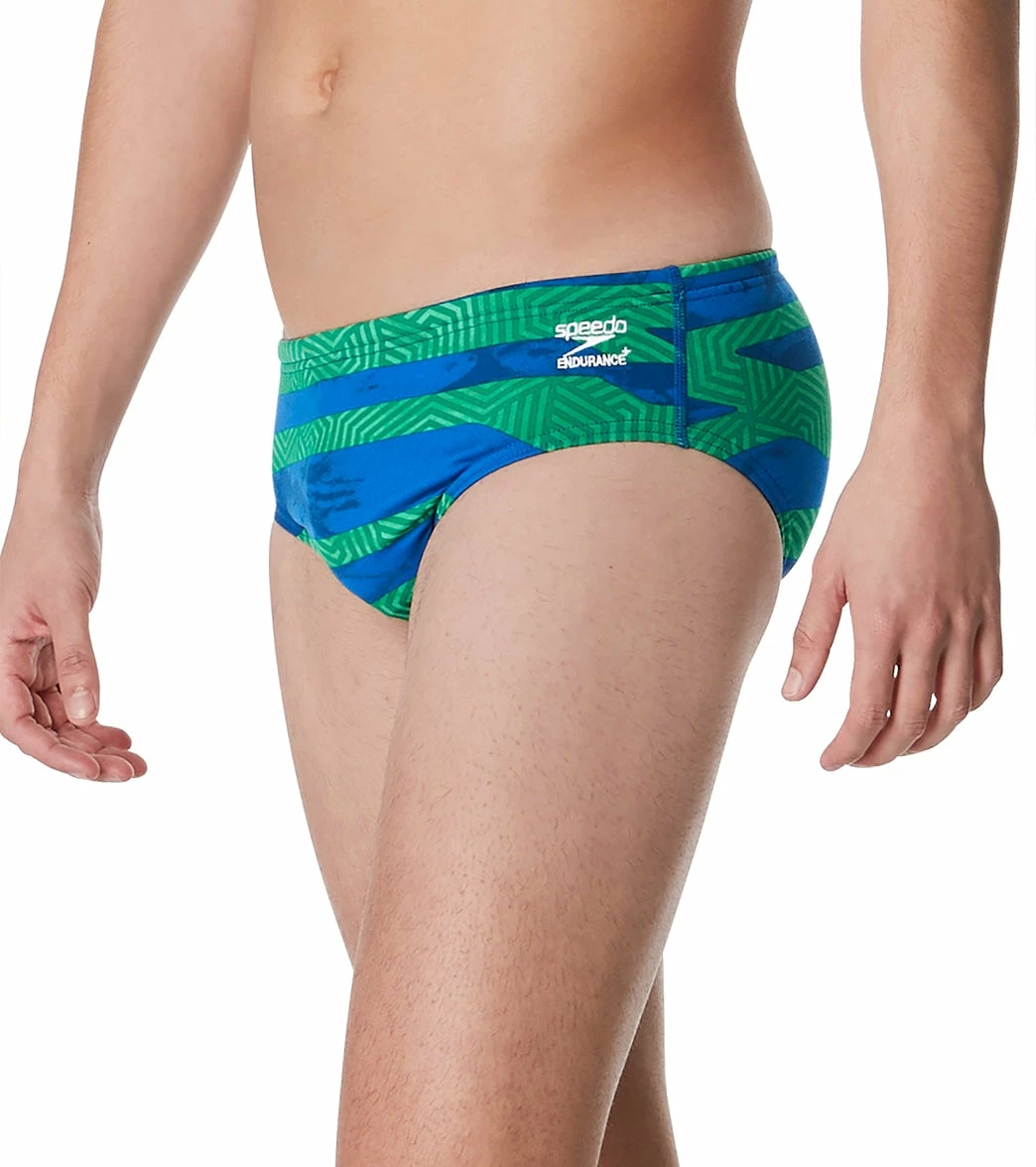Speedo Men's Contort Stripes Brief Swimsuit 4 Speedo Men's Contort Stripes Brief Swimsuit - Image 2