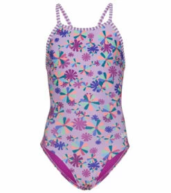 Girls' Pinwheel One Piece Swimsuit (Big Kid)