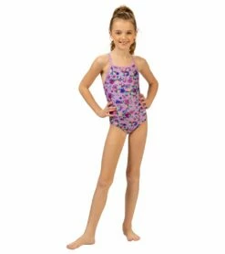 Girls' Pinwheel One Piece Swimsuit (Big Kid) 8 Girls' Pinwheel One Piece Swimsuit (Big Kid) -TYR Sales 7512026579112 pinwheel 3a
