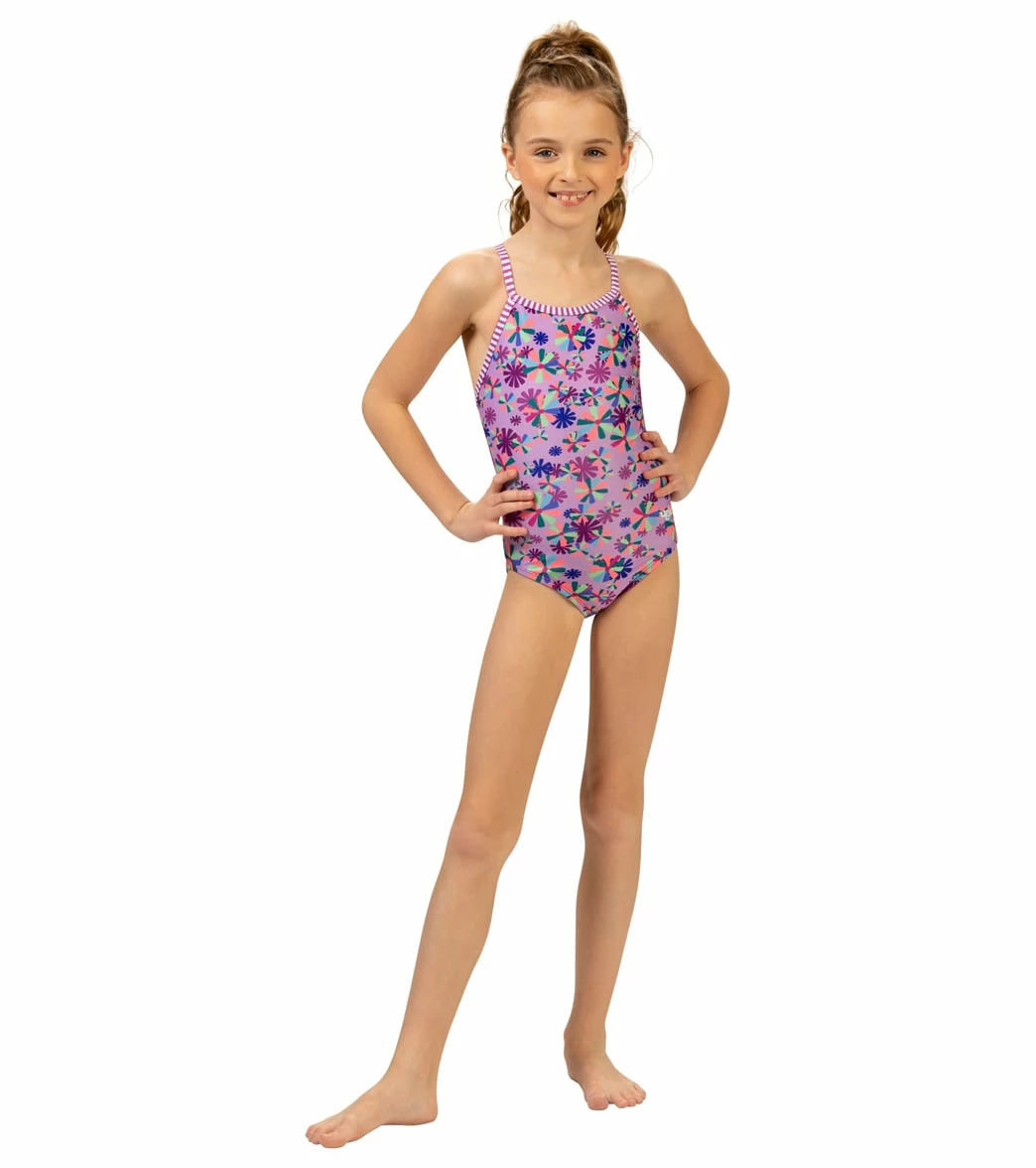 Girls' Pinwheel One Piece Swimsuit (Big Kid) 5 Girls' Pinwheel One Piece Swimsuit (Big Kid) - Image 3