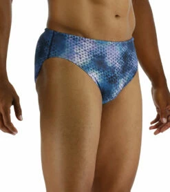 TYR Men's Starhex Racer Brief Swimsuit -TYR Sales 7539491012776 blueice 6a