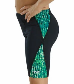 TYR Boys' Atolla Blade Jammer Swimsuit -TYR Sales 7539506741416 green 4a