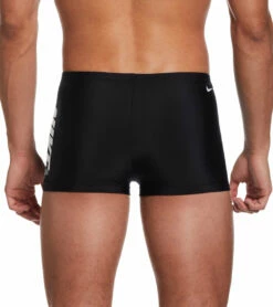 Nike Men's Logo Square Leg Swimsuit -TYR Sales 7547163967656 black 3a
