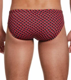 Nike Men's Drippy Check Brief Swimsuit -TYR Sales 7547167998120 universityred 2a
