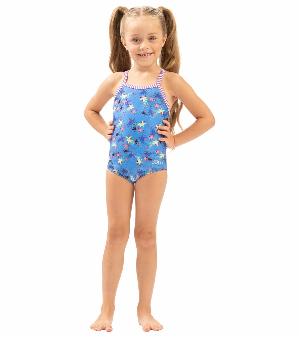 Girls' Print One Piece Swimsuit (Toddler, Little Kid) 3 Girls' Print One Piece Swimsuit (Toddler, Little Kid)