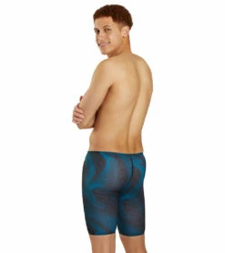 HydroLast Sonar Waves Jammer Swimsuit -TYR Sales 7595539300520 blue 3a