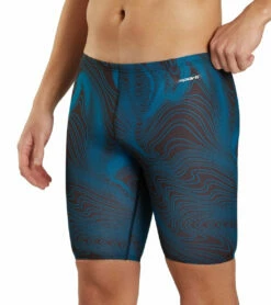 HydroLast Sonar Waves Jammer Swimsuit -TYR Sales 7595539300520 blue 5a