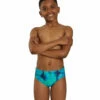 Fractalicious Swim Brief Swimsuit Youth (22 - 28) -TYR Sales 7595562074280 bluegreen 1a