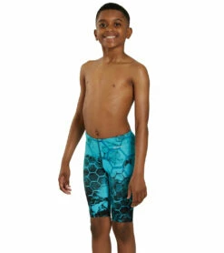 Fenced In Jammer Swimsuit Youth (22 - 28) 10 Fenced In Jammer Swimsuit Youth (22 - 28) -TYR Sales 7595563024552 blue 3a