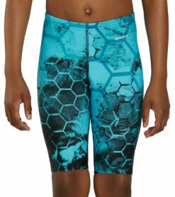 Fenced In Jammer Swimsuit Youth (22 - 28) 12 Fenced In Jammer Swimsuit Youth (22 - 28) -TYR Sales 7595563024552 blue 5a