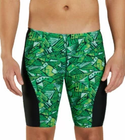 Tribal Graffiti Splice Jammer Swimsuit -TYR Sales 7595565678760 green 4a
