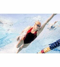 Piped Splice Wide Strap One Piece Swimsuit -TYR Sales 7595815272616 blackmaroon 6a