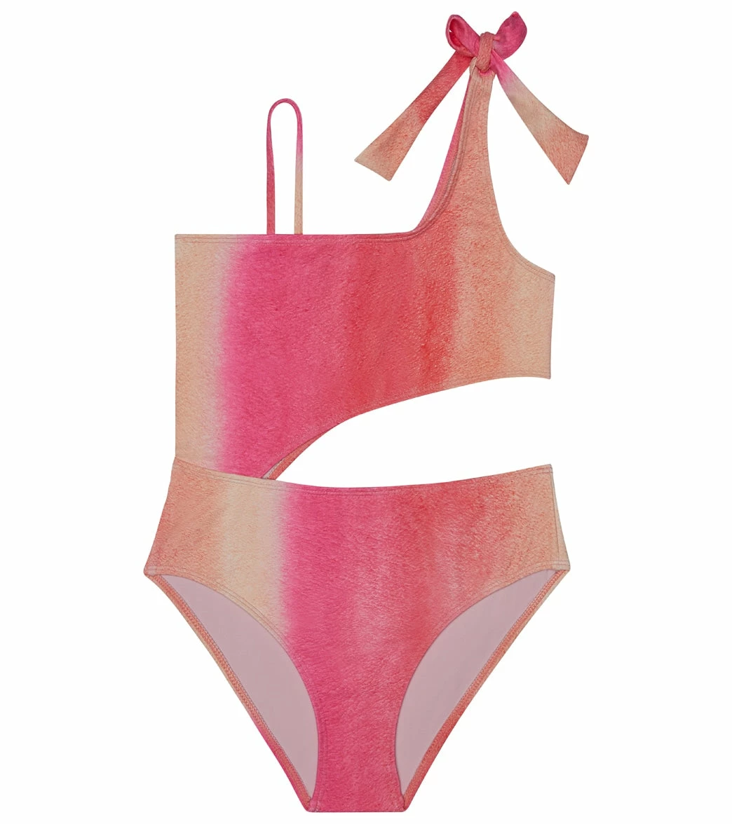 Splendid Girls' Dip Dye Bow One Shoulder One Piece Swimsuit (Big Kid) 3 Splendid Girls' Dip Dye Bow One Shoulder One Piece Swimsuit (Big Kid)