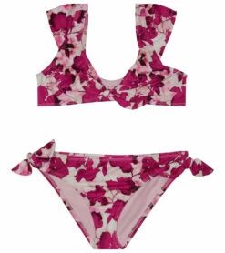 Splendid Girls' Bougainvillea Knot Two Piece Bikini Set (Big Kid)