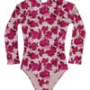 Splendid Girls' Bougainvillea Long Sleeve One Piece Swimsuit (Big Kid) -TYR Sales 7611104952488 garnet 1a