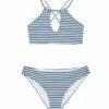 Splendid Girls' Seersucker Stripe Two Piece Bikini Set (Big Kid) 1 Splendid Girls' Seersucker Stripe Two Piece Bikini Set (Big Kid) -TYR Sales 7611105575080 navy 1a